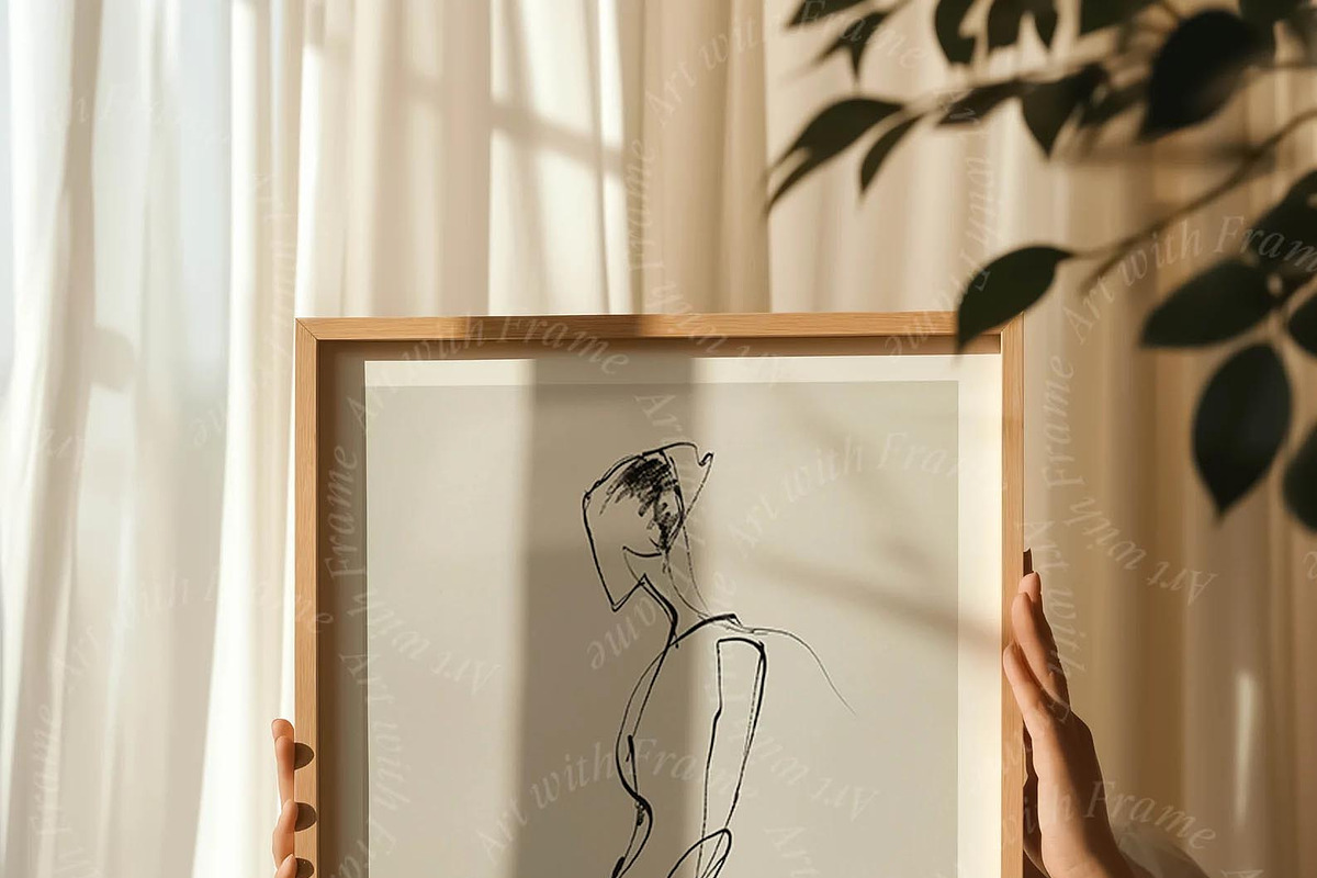 10 Frame Mockups with Person 2, an Advertising Mockup by ArtwithFrame (Photo 8 of 14)