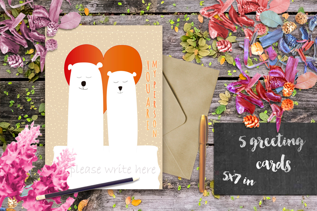 Polar Bears Love, a Card Template by Narais (Photo 2 of 3)