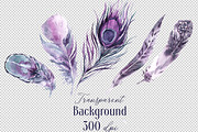 Nightfall Feathers Watercolor, an Illustration by Cat In Colour (Thumbnail 4 of 8)