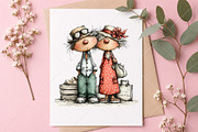 Whimsical Senior Couple Summer PNG, a Seasonal Illustration by Canvas Craft (Thumbnail 10 of 10)