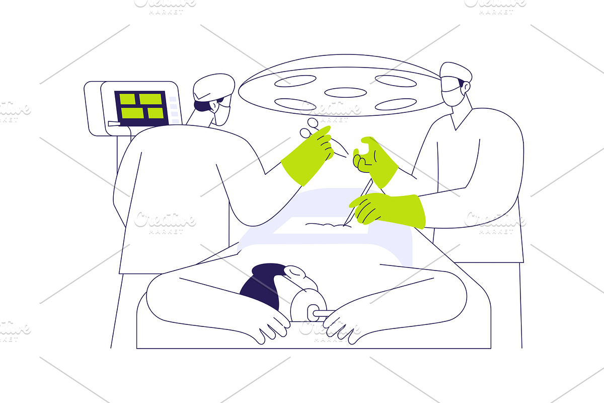 Orthopaedic surgery of the spine, a Healthcare Illustration by Visual Generation