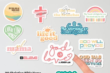 Christian Bible Verse Stickers, an Emoji Icon by Meoww_Design