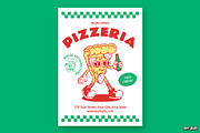 Retro Cartoon Pizzeria Flyer, a Flyer Template by The Isian (Thumbnail 1 of 2)