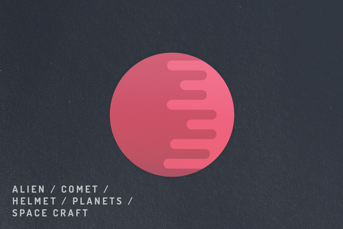 12 Vibrant Space Icons, an Outline Icon by Milktoast (Photo 11 of 12)