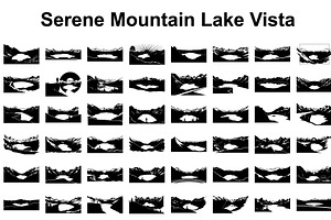 Serene Mountain Lake Vista, a Graphic by musafir_fashion