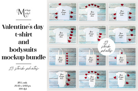 Valentines day mockup bundle.