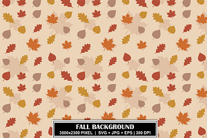 Autumn Maple Oak Leaves Pattern