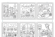 Cozy Quiet Friendship Coloring Pages, an Animal Illustration by Coco Bloom (Thumbnail 9 of 9)