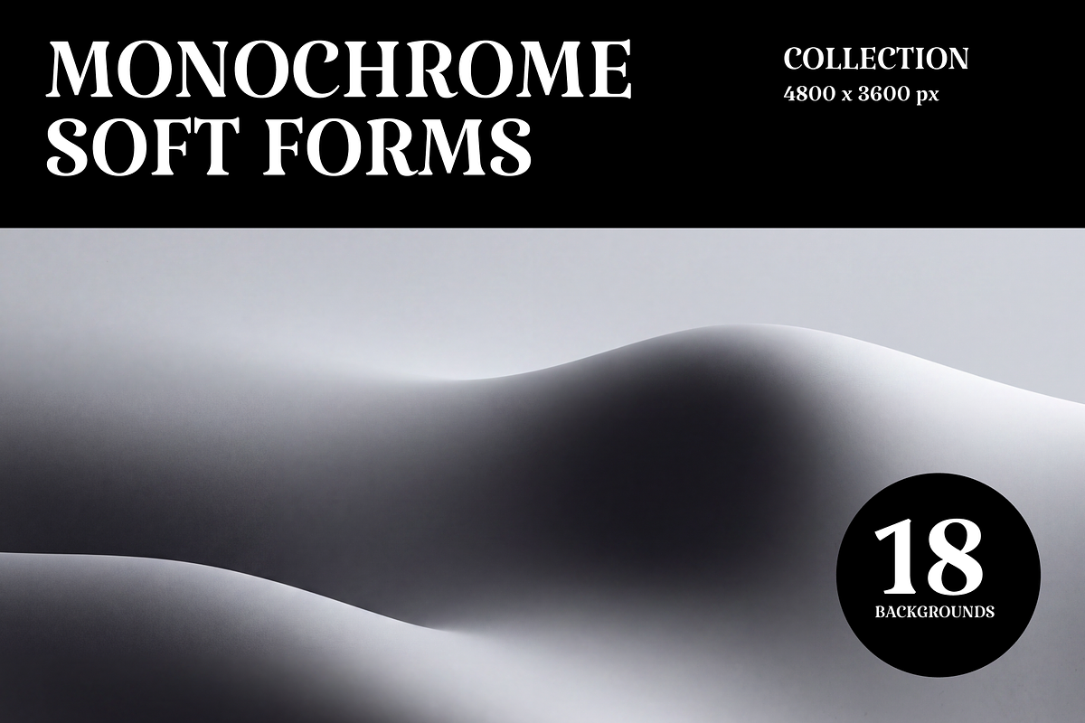 Monochrome Soft Forms, a Background Graphic by PopotLane (Photo 1 of 8)