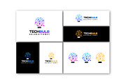 Set of Modern Tech Bulb logo designs, a Branding & Logo Template by Lucky Creative (Thumbnail 4 of 5)