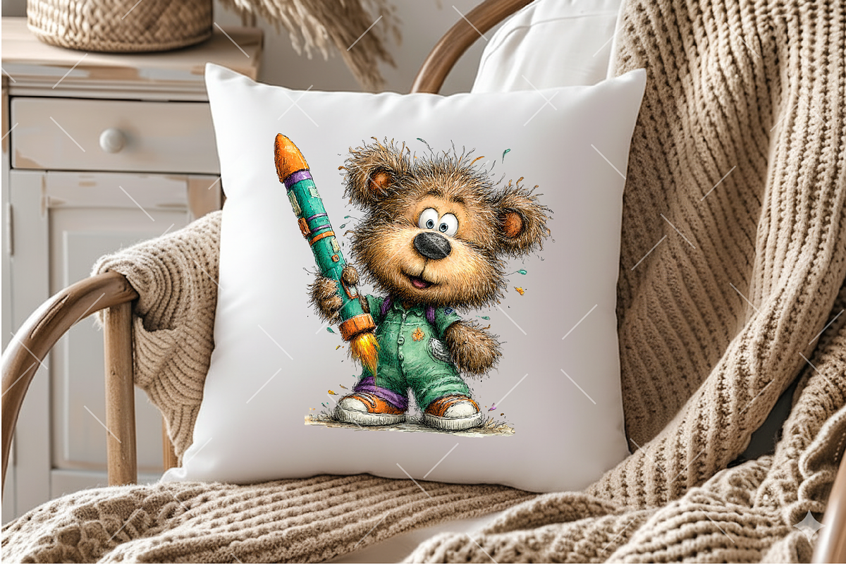 Whimsical Patriotic Teddy Bear Clipa, an Illustration by OK Design (Photo 6 of 6)