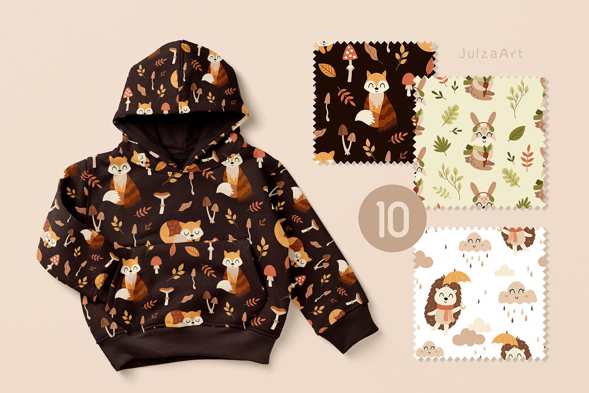 Autumn animals collection, a Seasonal Illustration by JulzaArt (Photo 8 of 11)