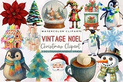Vintage Noel Retro Christmas Bundle, an Illustration by SVGArt (Thumbnail 1 of 8)
