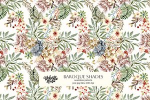 Baroque Shades Watercolor Wallpaper
