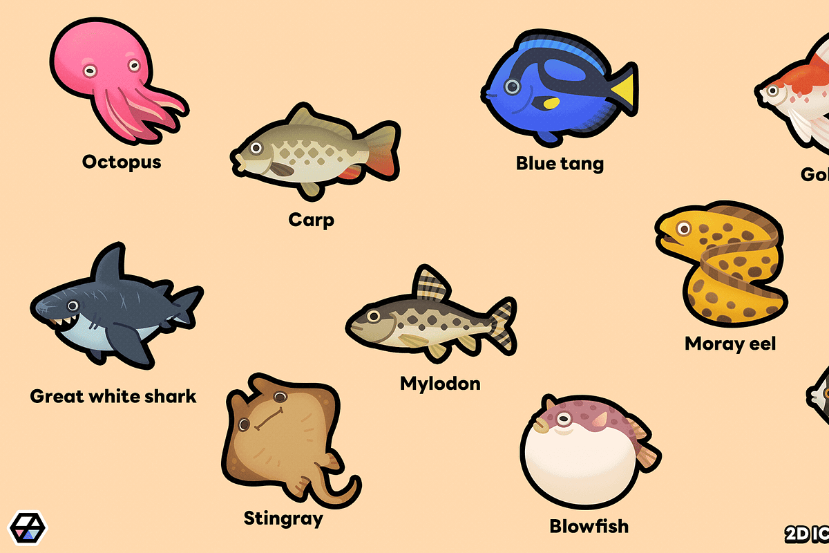 2D Icons - Fish Icon, a Solid Icon by LAYERLAB (Photo 2 of 10)
