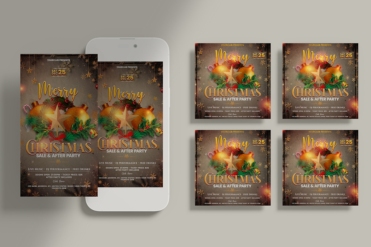 Christmas Time - Instagram Banners, a Social Media Template by PixelsDesign (Photo 1 of 2)