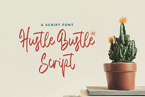 Hustle Bustle Script A Script Font