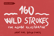 160 Wild Strokes for Illustrator, a Brush Add-On by Guerillacraft (Thumbnail 1 of 5)