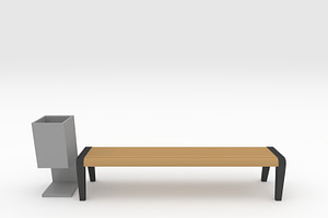 3D Model Bench Park 41