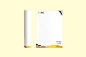 Letterhead Design Template, a Stationery Template by Vectsaifur807