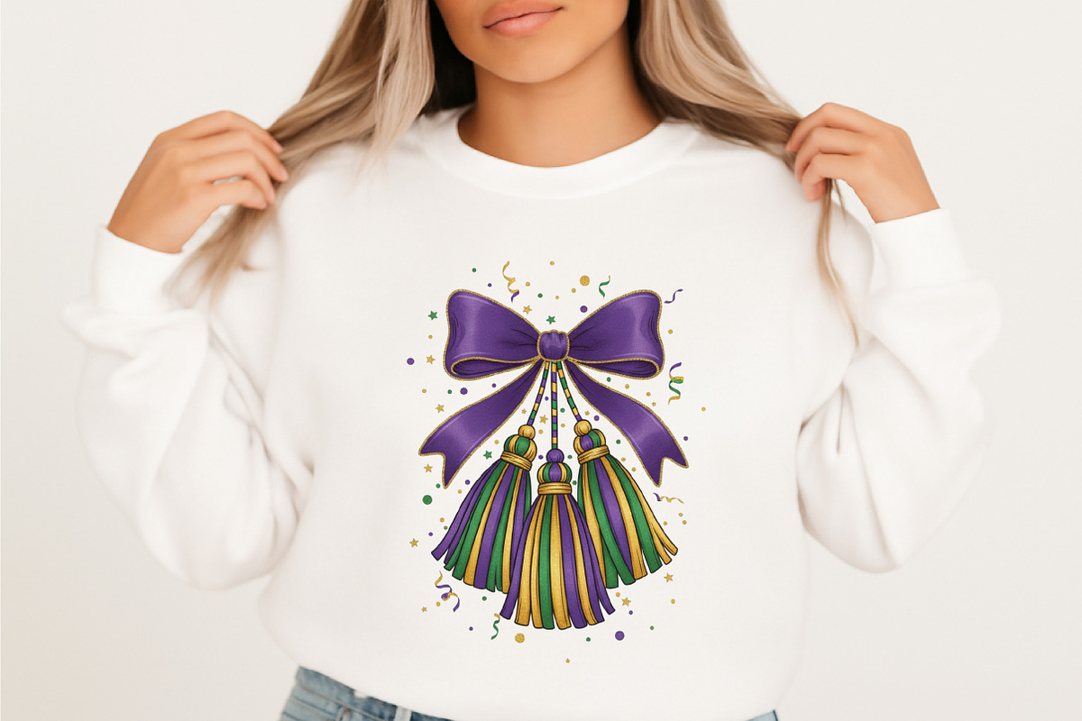 Coquette Tassel Mardi Gras Png, an Illustration by designcity5 (Photo 6 of 9)