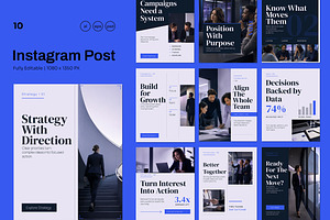 Marketing Strategi Instagram Post, a Social Media Template by Pitchlook.Studio