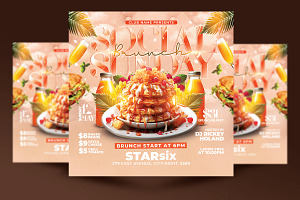 Brunch Flyer Template, a Flyer Template by RTXdesinger99