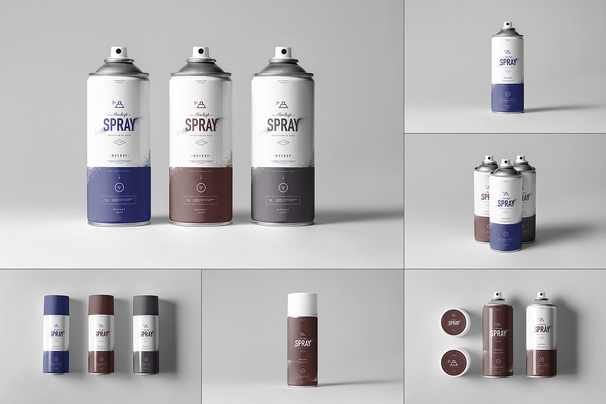 Spray Can Mock-up, a Cups & Container Mockup by Yogurt86 (Photo 1 of 9)