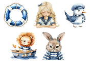 Nautical Animals Clipart, an Illustration by Design Market (Thumbnail 4 of 5)
