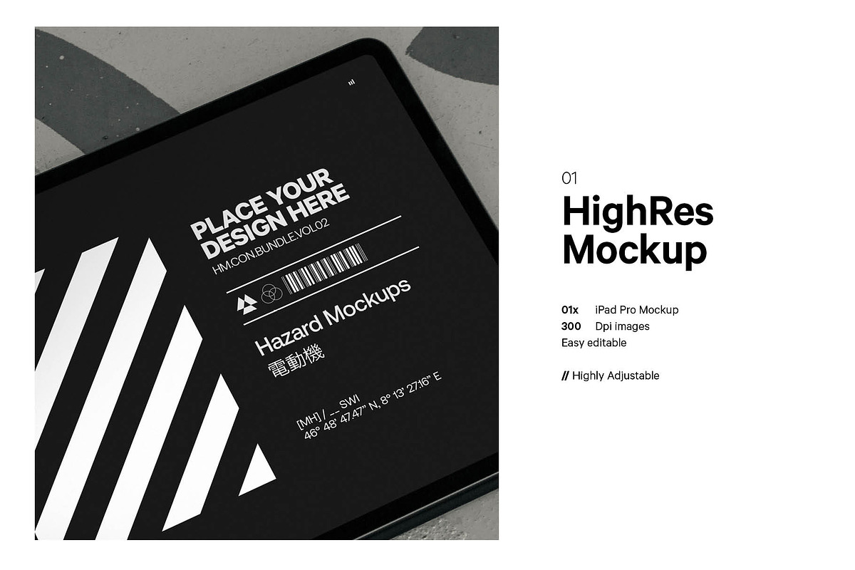 Industrial iPad Pro Mockup, an iPad Mockup by HAZARD MOCKUPS (Photo 2 of 7)