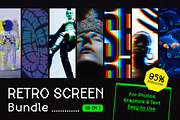 Retro Screen Effects Bundle, a Layer Style Add-On by pixelbuddha.net (Thumbnail 1 of 21)