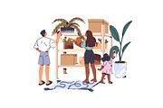 People cleaning home together set, a Person Illustration by PaperTrident (Thumbnail 5 of 9)