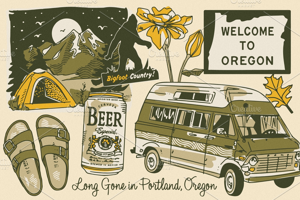 Oregon Campout: Patterns + Graphics, a Pattern Graphic by Bruised Goods (Photo 8 of 21)