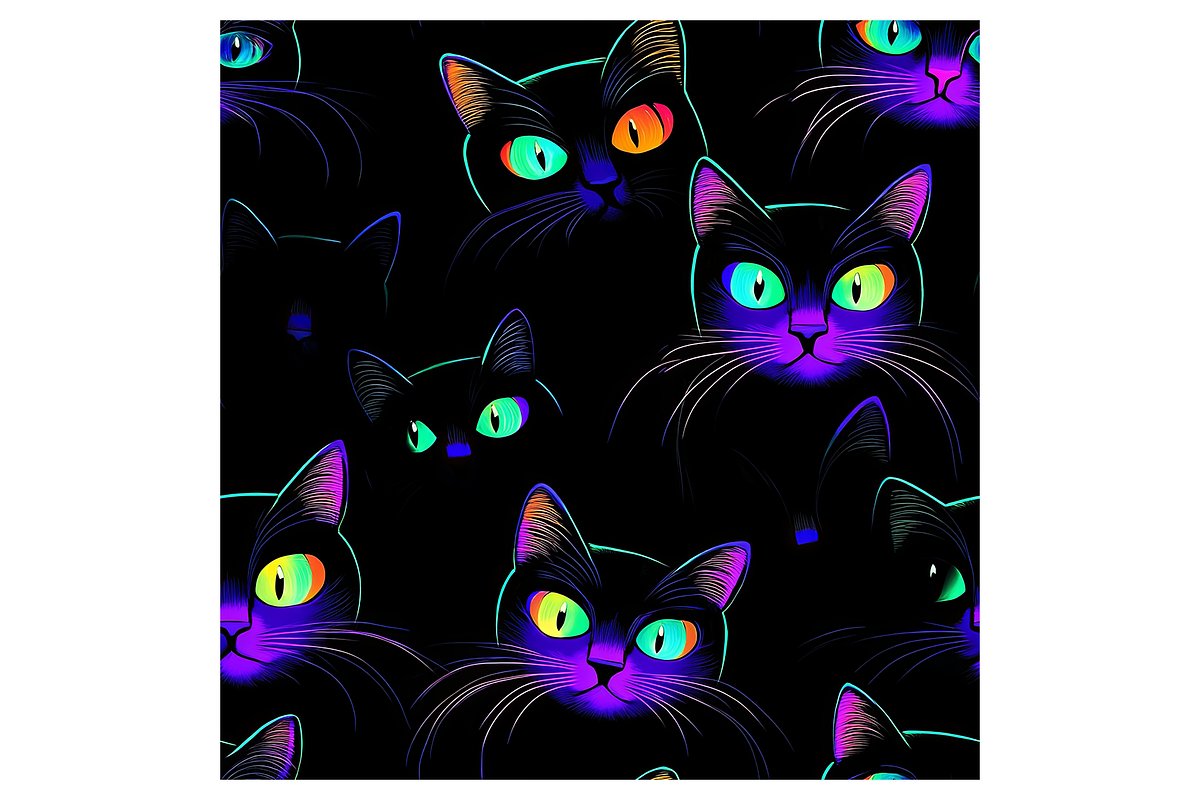 Neon Halloween Digital Paper, a Pattern Graphic by Chromolume Studio (Photo 12 of 28)