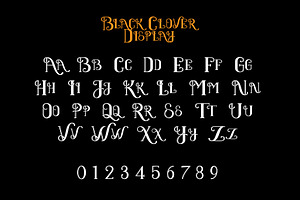 Black Clover Font Duo