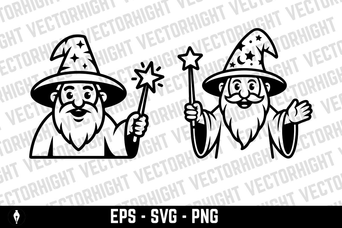 Mascot of a friendly wizard, a Person Illustration by Vectorhight (Photo 2 of 5)