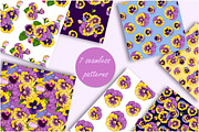 Pansies violets floral collection, an Illustration by EshaStudio (Thumbnail 8 of 8)