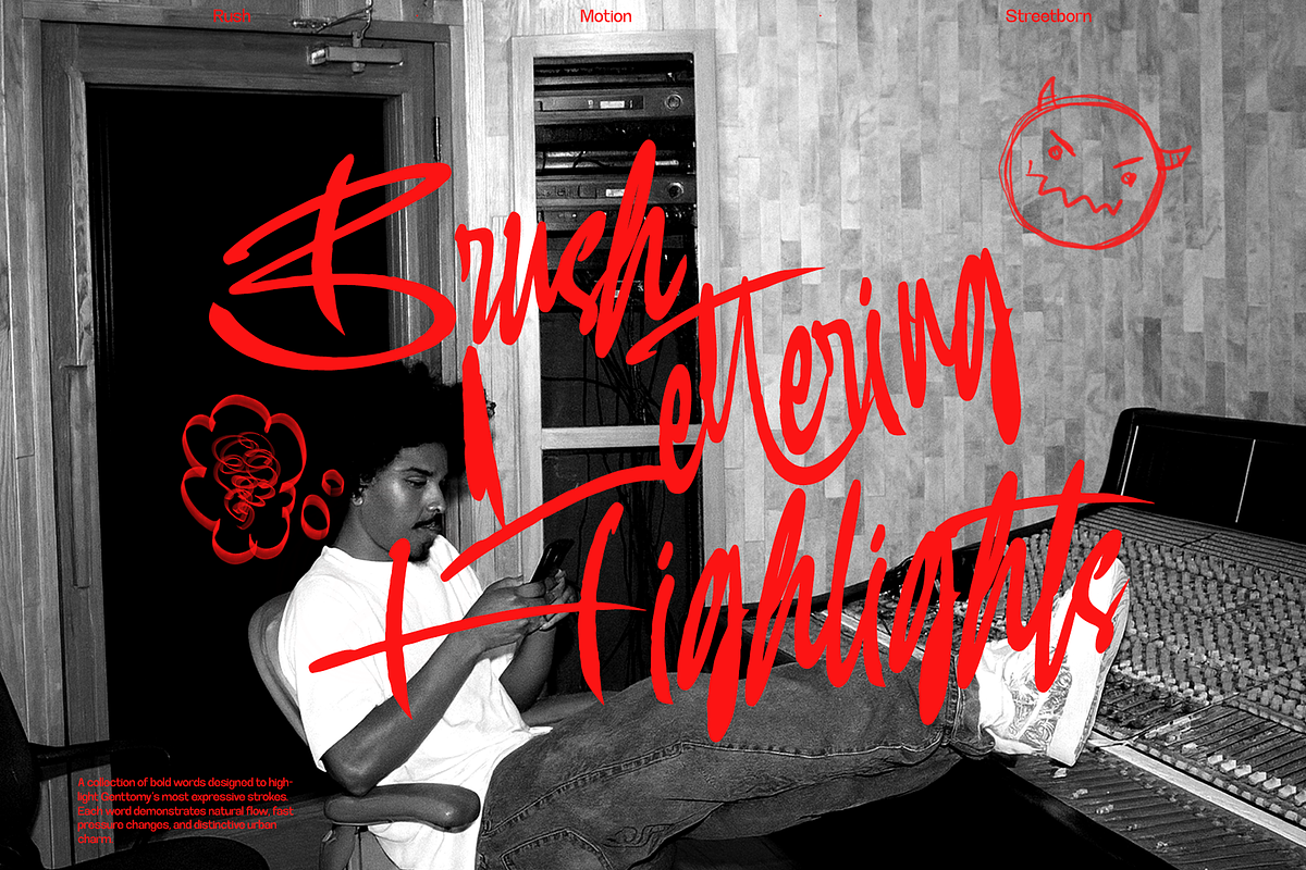 Genttomy - Street Brush Script, a Handwritten Font by Inviline.co (Photo 10 of 10)