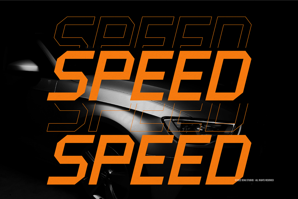 Zaegers | Race Display Font, a Sans Serif Font by Denustudios (Photo 5 of 12)