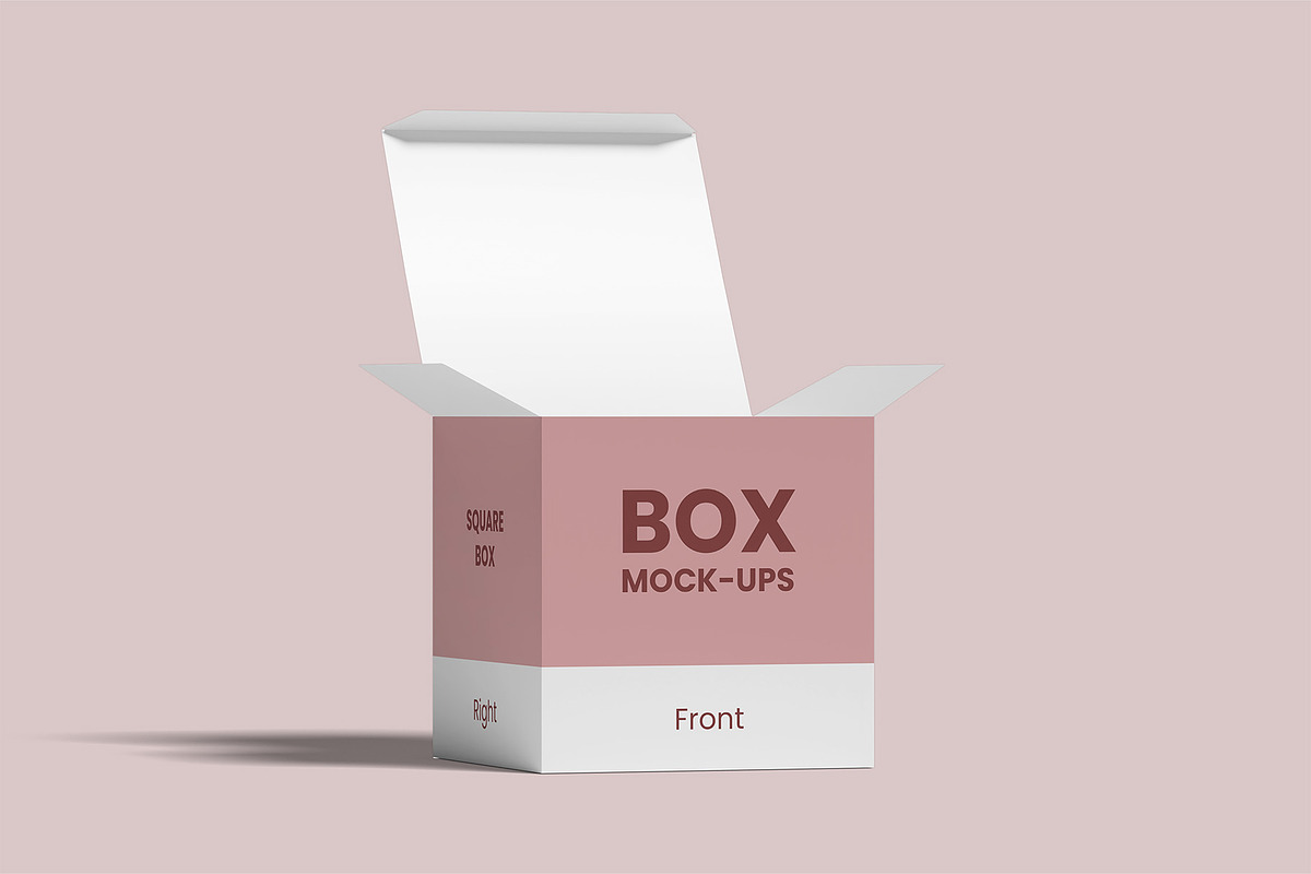 Square Box Mockups | Packaging, a Packaging Mockup by Compositing Studio (Photo 10 of 20)