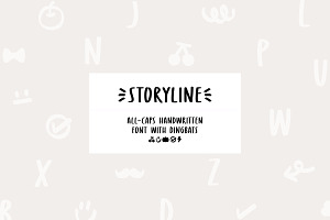 Storyline all-caps handwritten font