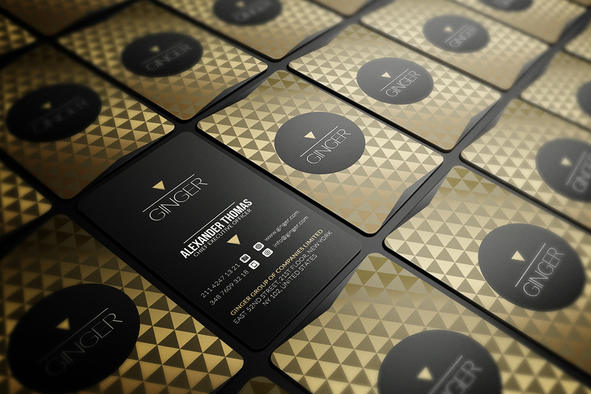 Gold And Black Business Card, a Business Card Template by Marvel (Photo 3 of 5)
