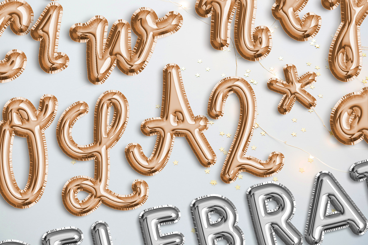 FoilBalloon - Color bitmap font preview 5