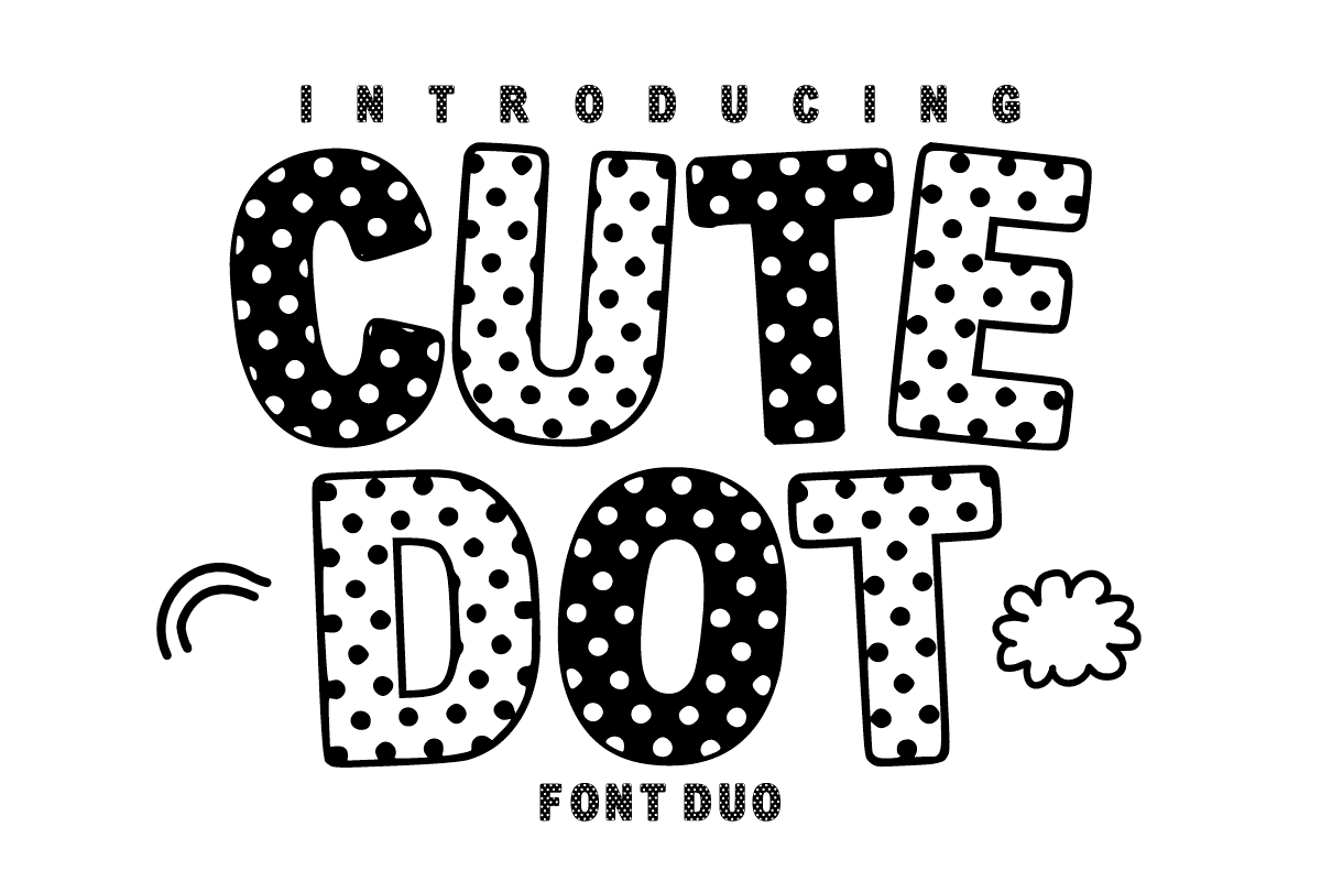 Cute Dot – Polka Dot Display Font, a Sans Serif Font by KiddoGlyphs Studio (Photo 1 of 6)