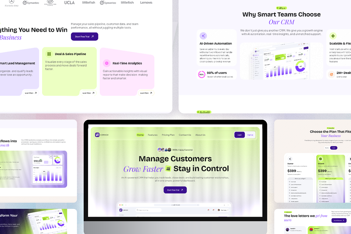 CRMHive - CRM SaaS Website UI Kit, a Landing Page Template by Brix Lab (Photo 3 of 13)