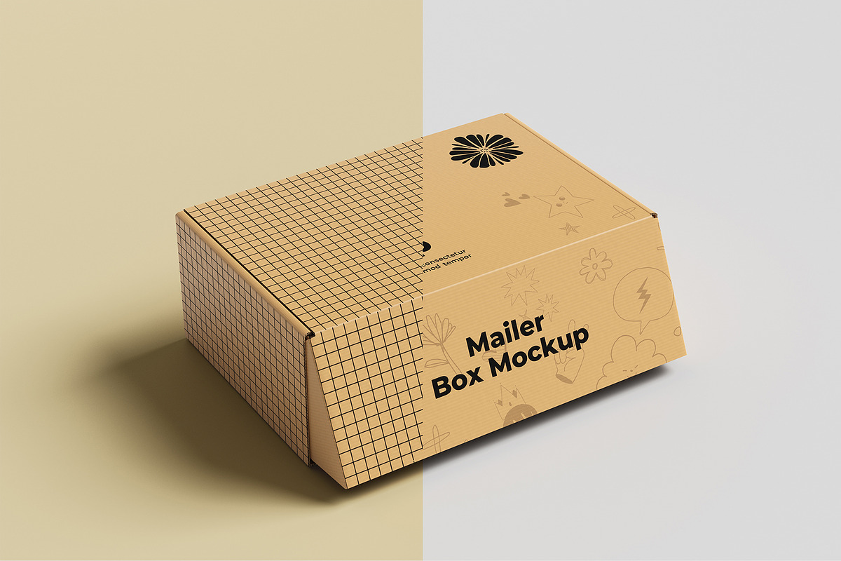 Mailer Box Mockup, a Packaging Mockup by graphicpages (Photo 3 of 9)