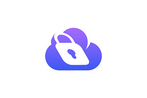 modern elegant cloud padlock logo, a Branding & Logo Template by Rasagama Studio
