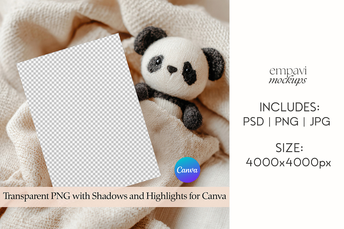 5x7 Baby Shower Card Mockup, a Mockup by EmpaviMockups (Photo 2 of 8)