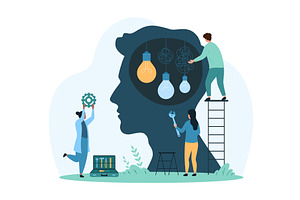 Skills training creative ideas, a Person Illustration by Flashvector