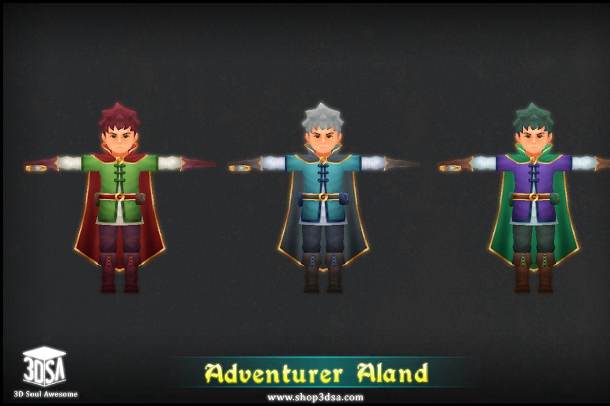 Adventurer Aland, a Characters & Person 3D Model by Meshtint Studio (Photo 2 of 4)